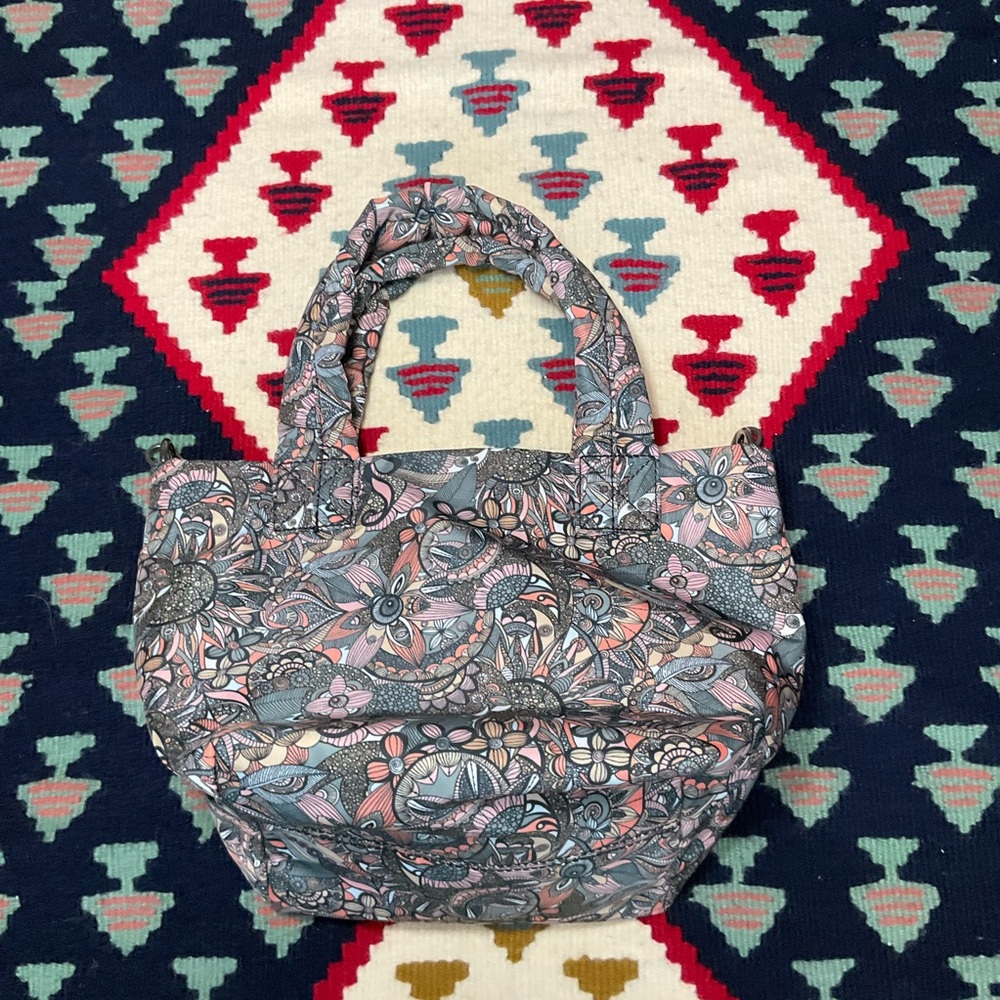 Sakroots Floral Orange & Grey Mini Tote